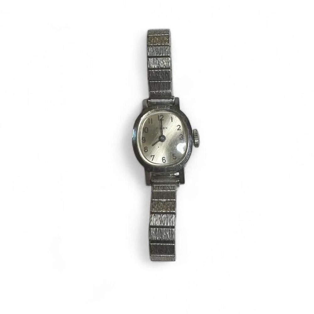 VTG Women's TIMEX Windup Watch Silver Tone Untested